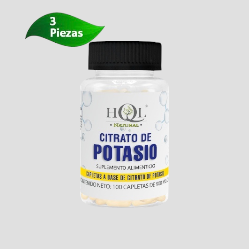 3 Frascos De Citrato De Potasio HQL Con 100 Tabs C/u Envio Gratis!