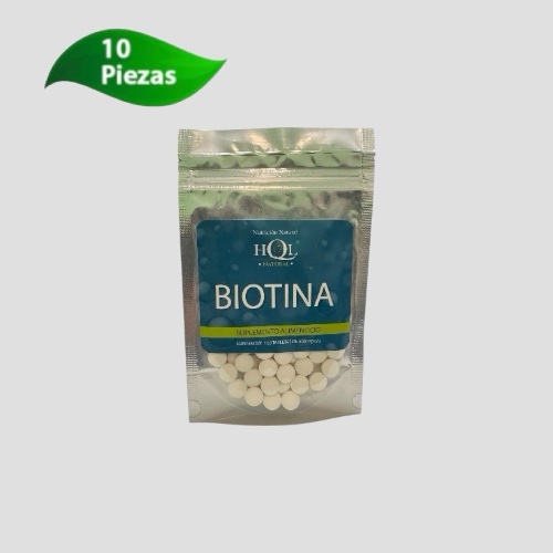 10 Bolsas Biotina 100 Pastillas C/u   HQL ENVIO GRATIS