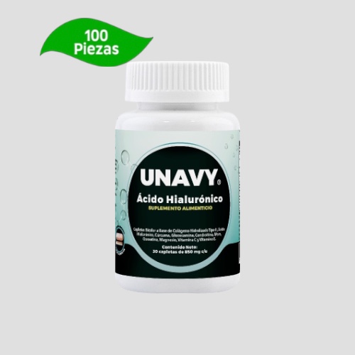 100  Piezas UNAVY Ácido Hialuronico Con 30 Cap C/u ENVIO GRATIS!