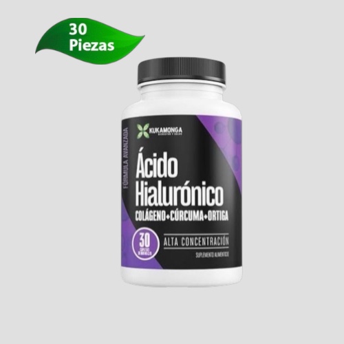 30 Piezas Ácido Hialuronico Colágeno Cúrcuma Ortiga Kukamonga 30 Cap C/u ENVIO GRATIS!