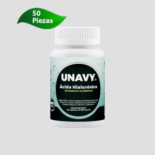 50  Piezas UNAVY Ácido Hialuronico Con 30 Cap C/u ENVIO GRATIS!